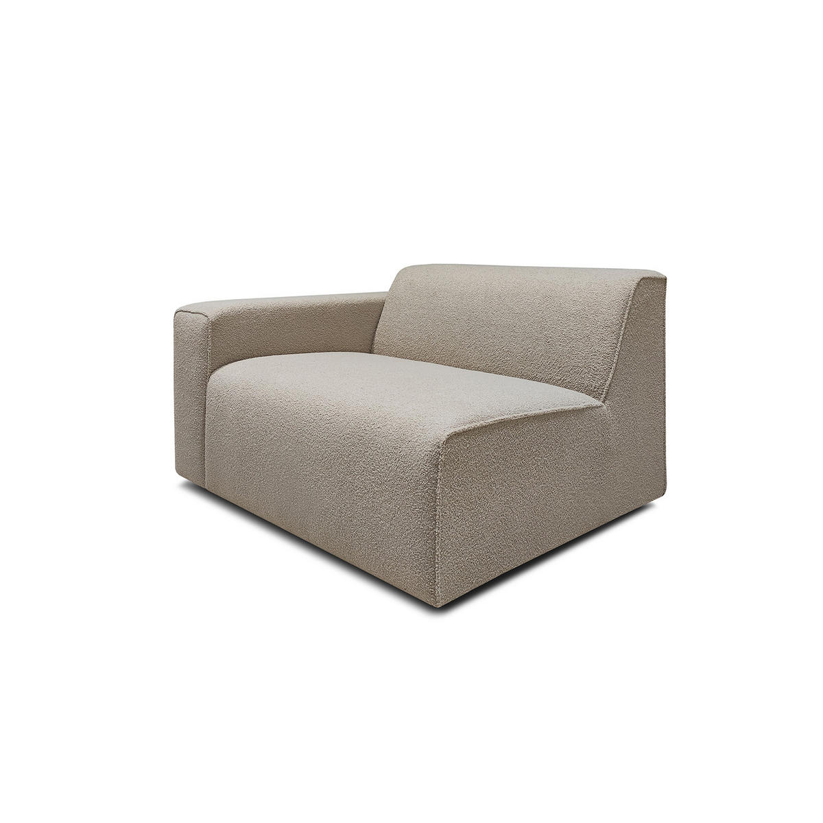 SOFFMODUL i teddy tyg beige  - beige/svart, Klassisk, metall/trä (124/70/96cm) - Niels Andersson