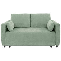 SCHLAFSOFA Chenille Mintgrün  - Schwarz/Mintgrün, KONVENTIONELL, Kunststoff/Textil (161/90/108cm) - Carryhome