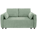 SCHLAFSOFA Chenille Mintgrün  - Schwarz/Mintgrün, KONVENTIONELL, Kunststoff/Textil (161/90/108cm) - Carryhome