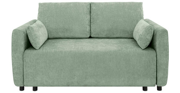 SCHLAFSOFA Chenille Mintgrün  - Schwarz/Mintgrün, KONVENTIONELL, Kunststoff/Textil (161/90/108cm) - Carryhome