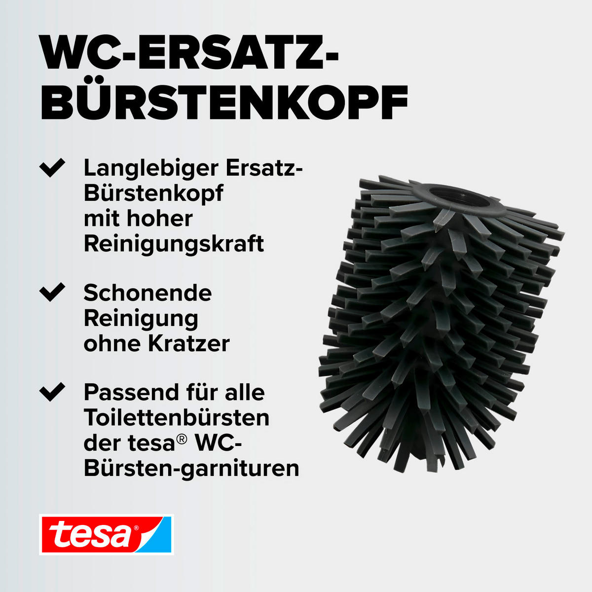 ERSATZBÜRSTE - Basics, Kunststoff (7,1/9,4/7,1cm) - Tesa