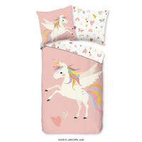 DEČJA POSTELJINA UNICORN 140/200 cm renforcé tkanina pink  - pink, Konvencionalno, tekstil (140/200cm) - Ben'n'jen