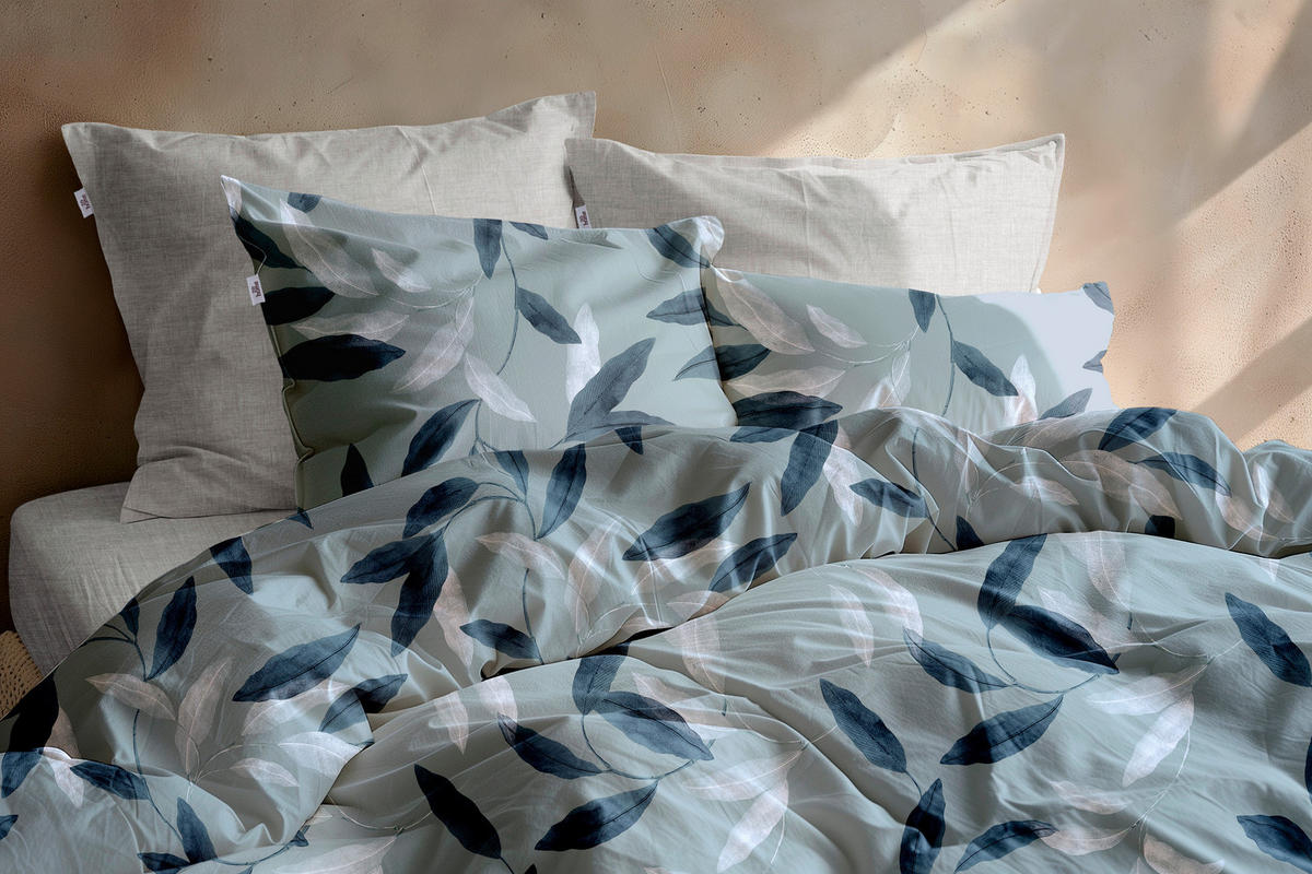 BETTWÄSCHE Astrid Flanell 155/220 cm  - Blau, Basics, Textil (155/220cm)