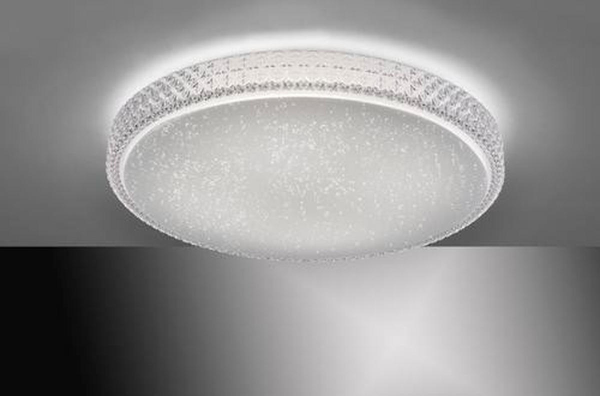 LED-DECKENLEUCHTE 60/10,5 cm    - Transparent/Weiß, Design, Kunststoff/Metall (60/10,5cm)