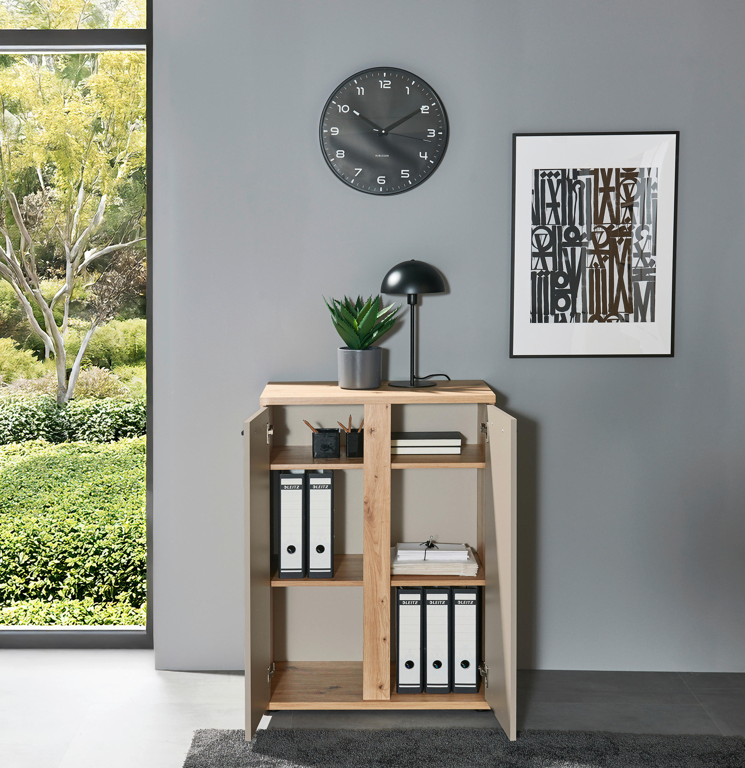AKTENSCHRANK 68/95/38 cm - Kaschmir/Eiche Artisan, MODERN, Holzwerkstoff (68/95/38cm) - MID.YOU