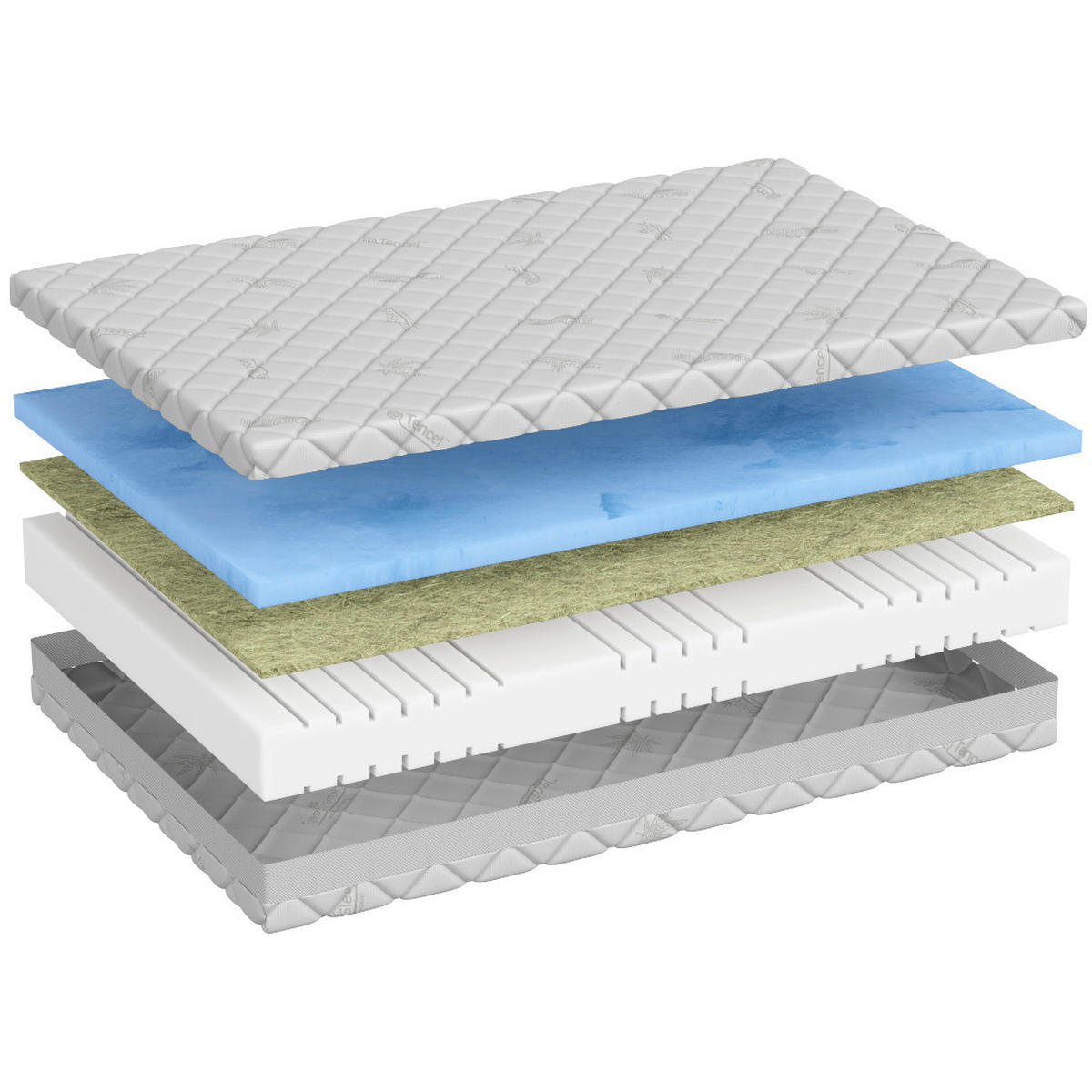 MATRATZE HempySleep® 200/100 cm Höhe ca. 23 cm  - Textil (200/100cm)
