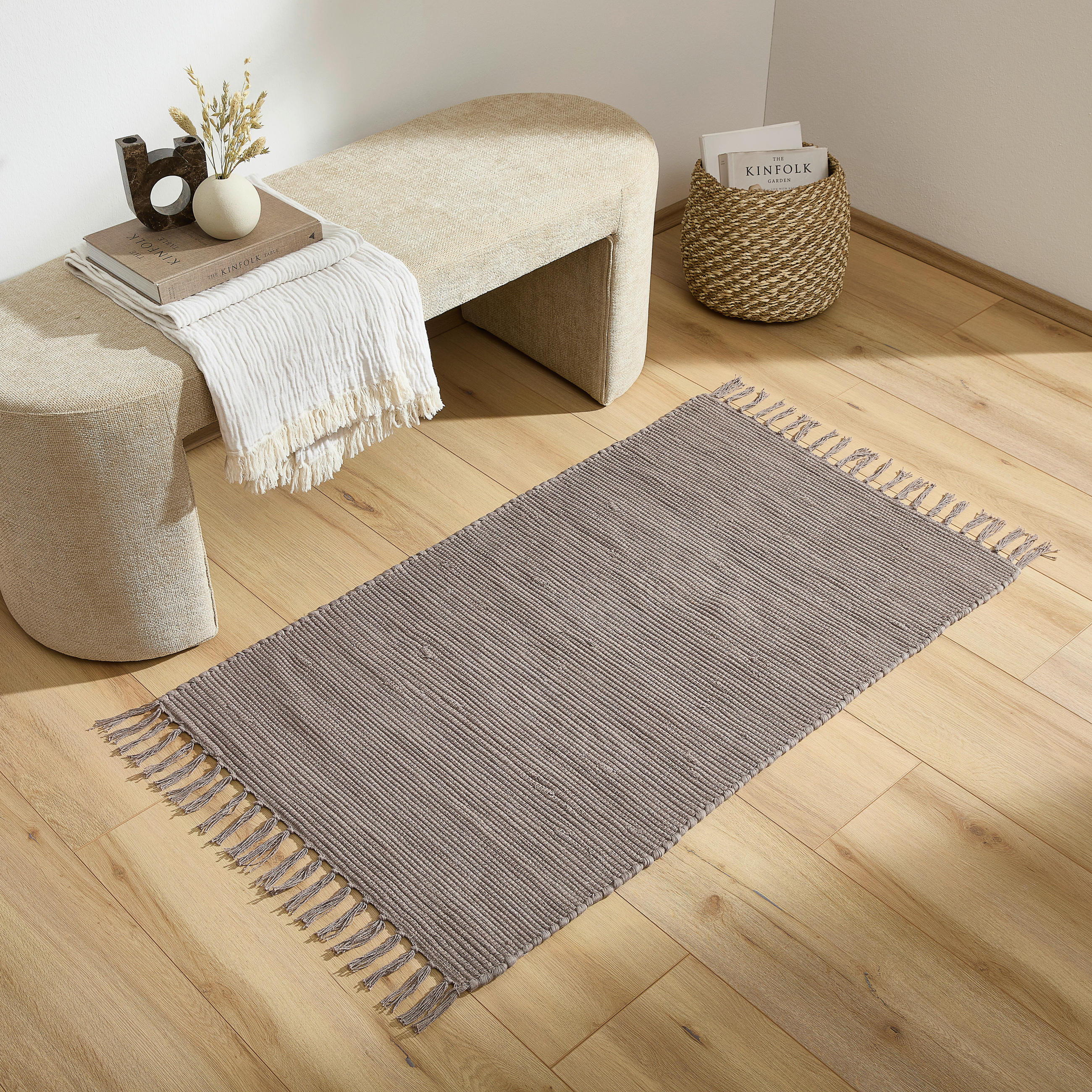 Thumbnail - Boxxx Fleckerlteppich, Braun, Textil, Uni, rechteckig, 80x150 cm, AZO-frei, beidseitig verwendbar, in verschiedenen Größ...