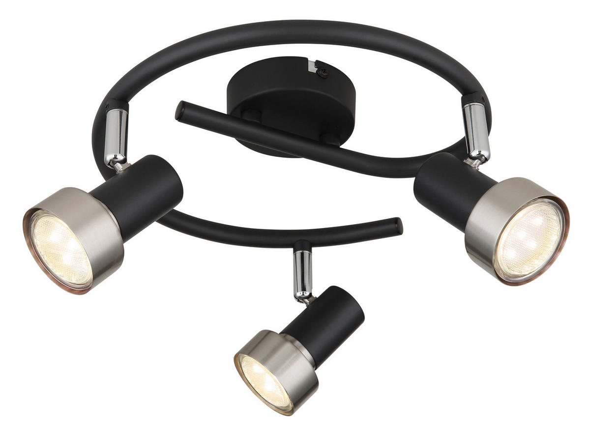 STRAHLER 25/13,3 cm   - Chromfarben/Schwarz, KONVENTIONELL, Metall (25/13,3cm) - Globo