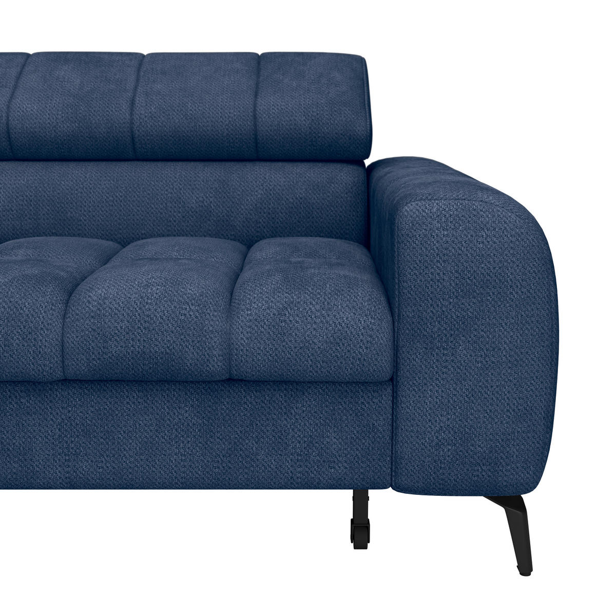 ECKSOFA in Blau  - Blau/Schwarz, Trend, Kunststoff/Textil (203/261cm) - Livetastic