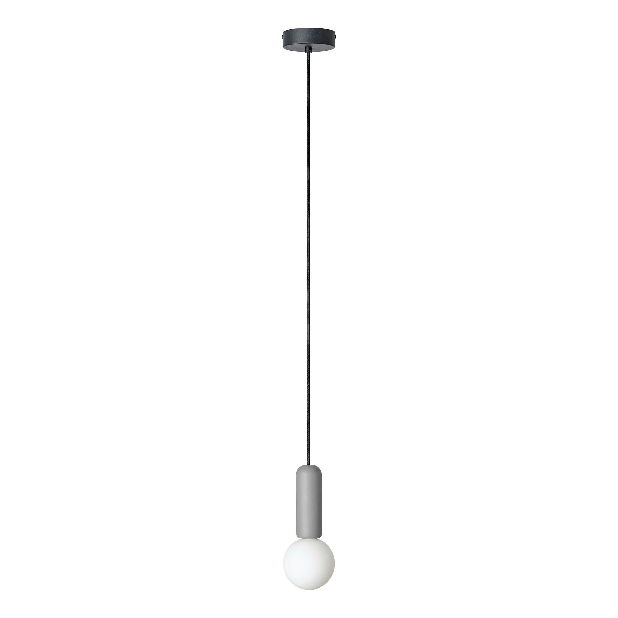 HÄNGELEUCHTE 10/120 cm  - Dunkelgrau, Basics, Stein (10/120cm) - Osram