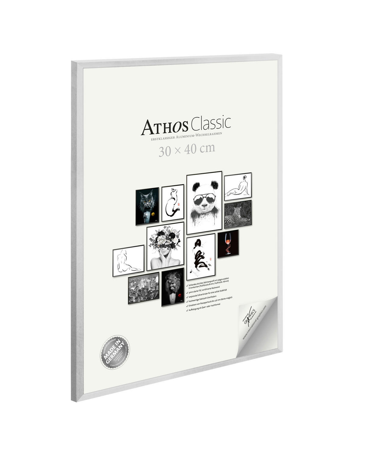 BILDERRAHMEN - Chromfarben, Basics, Papier/Holzwerkstoff (30/40/1,8cm)