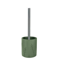 WC-GARNITURA S ŠČETKO - zelena/barve aluminija, Basics, kovina/umetna masa (10,6/39/10,6cm) - Kleine Wolke