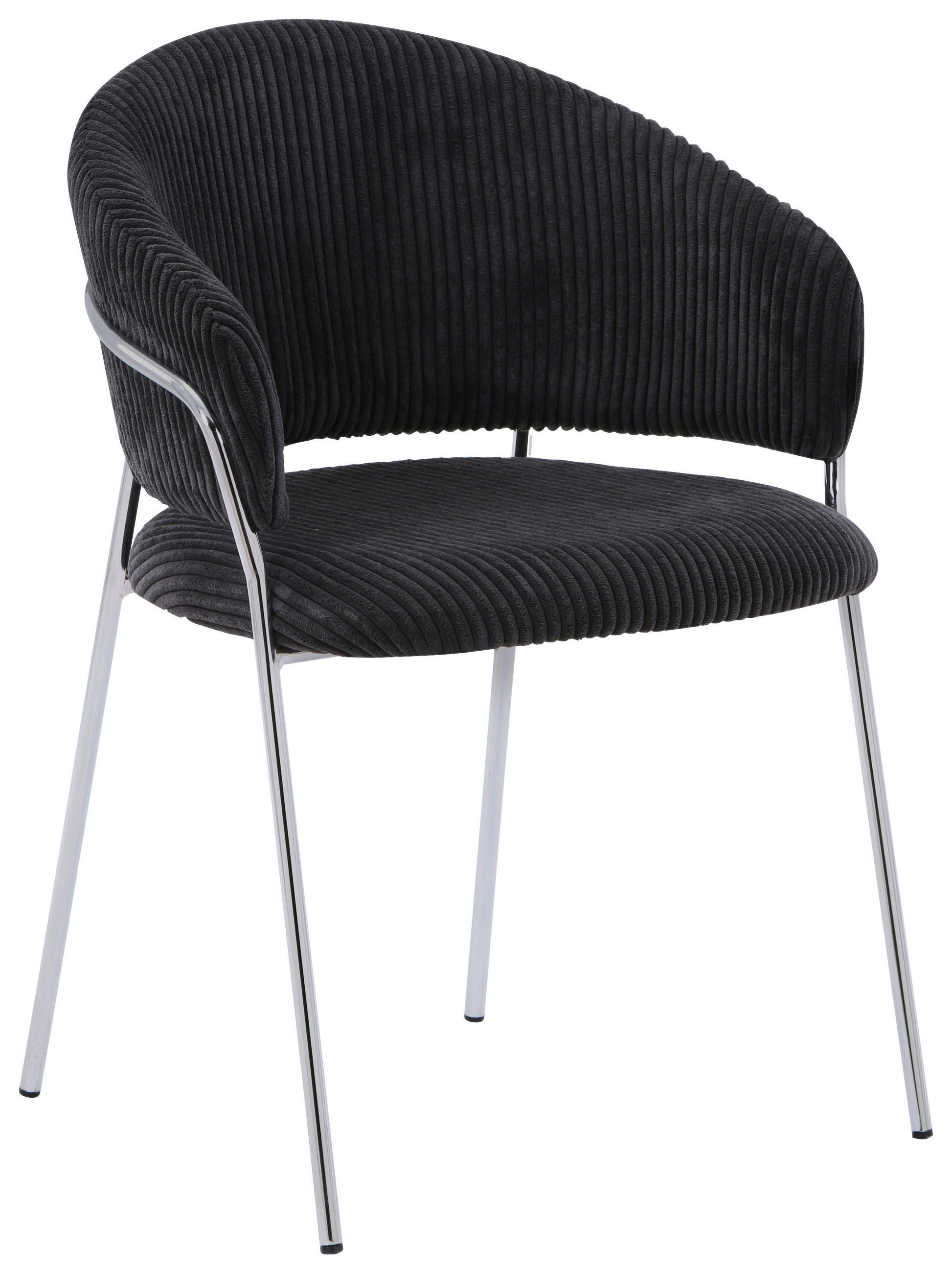 STOLICA  crna, boja hroma       - boja hroma/crna, metal/tekstil (57/80/56cm)