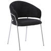 STOLICA  crna, boja hroma       - boja hroma/crna, metal/tekstil (57/80/56cm)