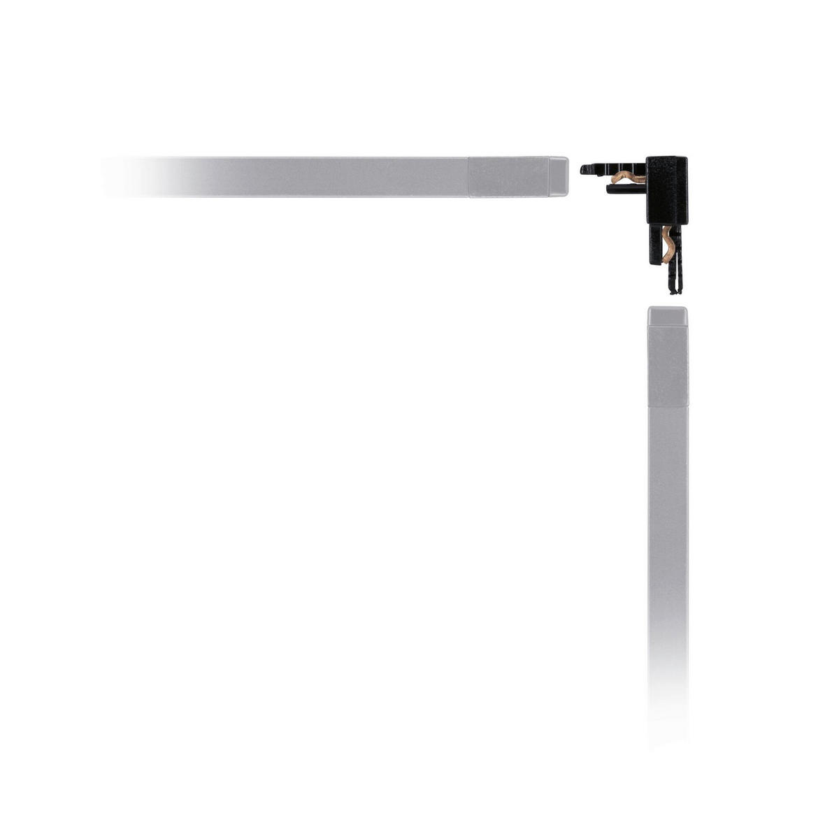 SCHIENENSYSTEM-VERBINDER Veya 2,0/1,6/2,4 cm  - Schwarz, Design, Kunststoff (2,0/1,6/2,4cm) - Paulmann