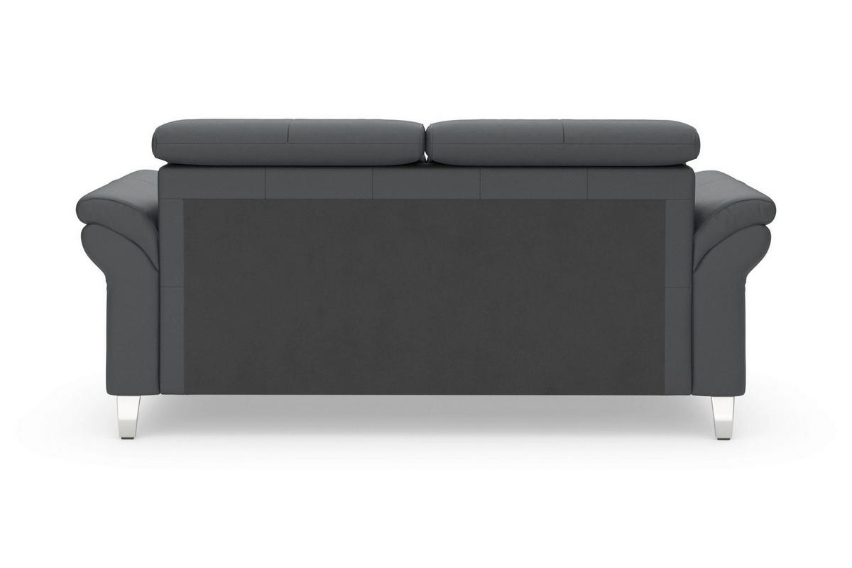 3-SITZER-SOFA ARNGAST E Echtleder Schwarz  - Chromfarben/Schwarz, Basics, Leder/Textil (186/84/93cm) - Sit & More