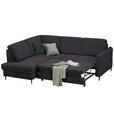 ECKSOFA in Chenille Dunkelbraun  - Dunkelbraun/Schwarz, MODERN, Holz/Textil (184/241cm) - Carryhome