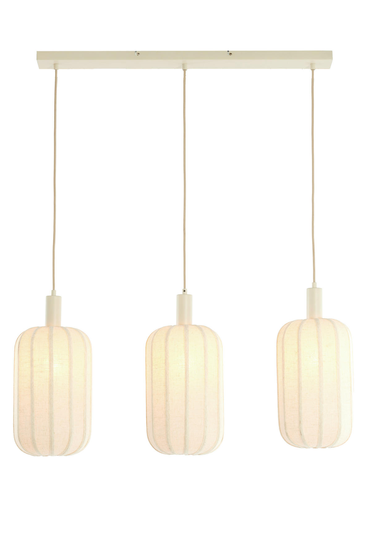 HÄNGELEUCHTE TUFIA 21/34/80 cm   - Creme, Design, Kunststoff/Textil (21/34/80cm) - Light & Living