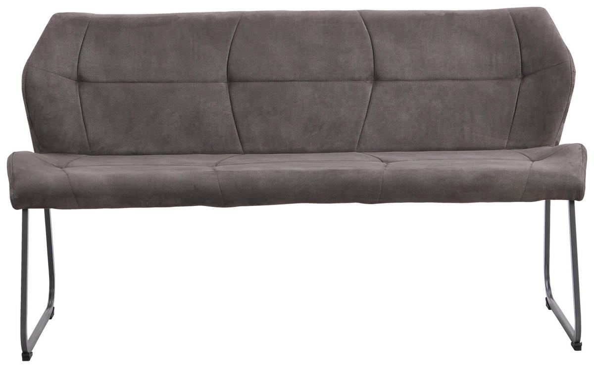 LAVICA, sivá - sivá, Modern, kov/textil (160/86/63cm) - MID.YOU