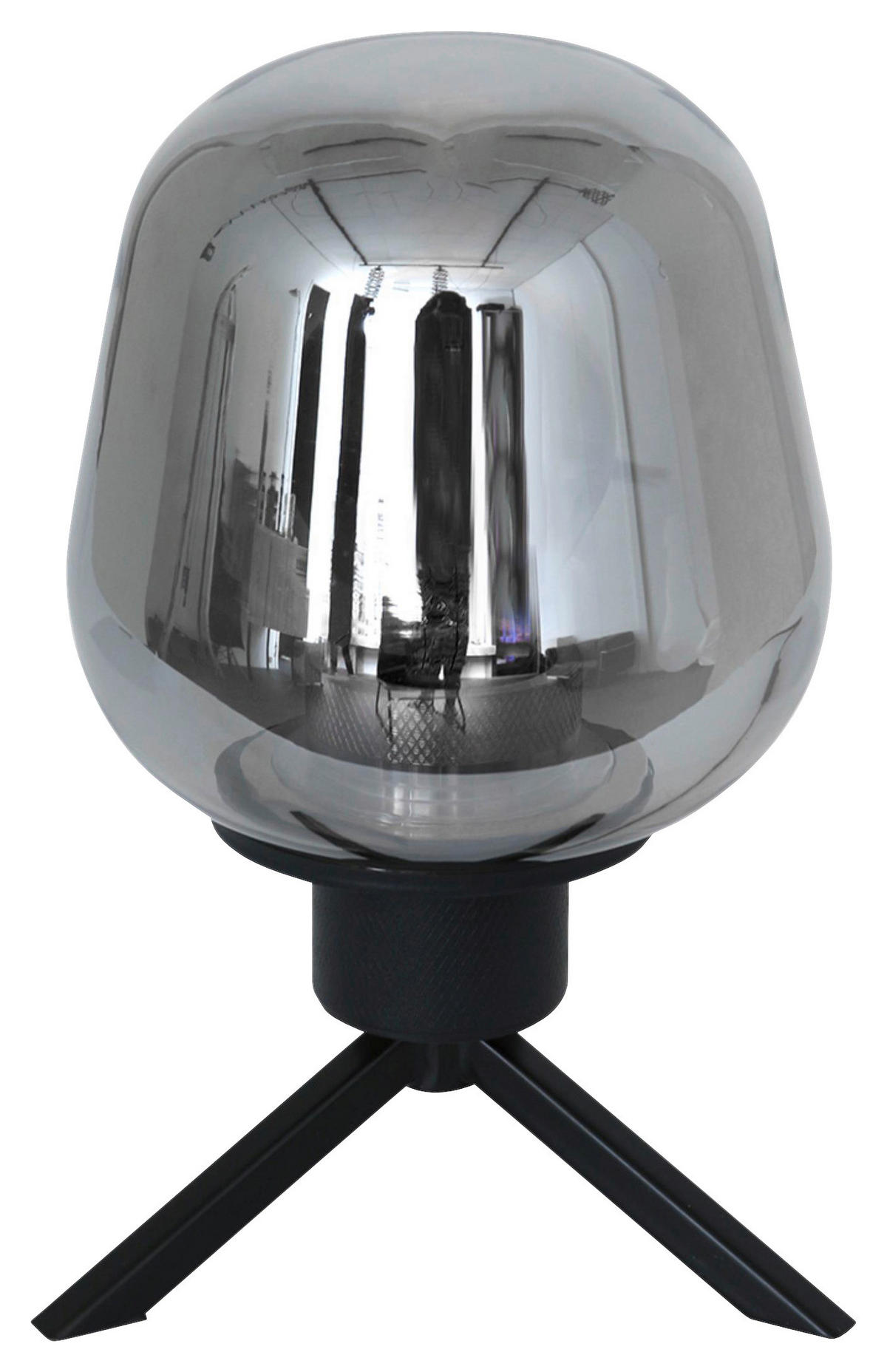 TISCHLEUCHTE - Schwarz, Trend, Glas/Metall (15/23/15cm)