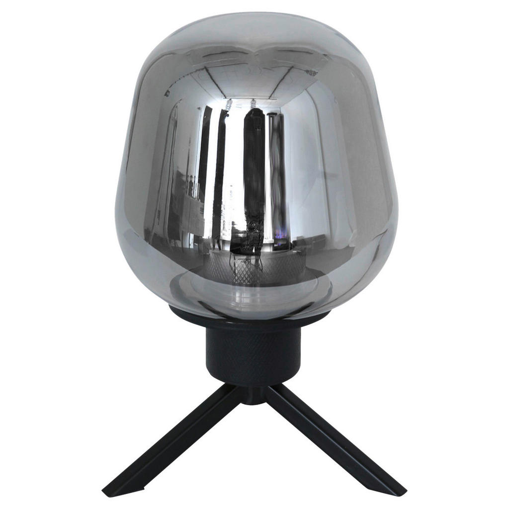 Thumbnail - Tischleuchte, Schwarz, Metall, Glas, 15x23x15 cm, Fußschalter, Lampen & Leuchten, Innenbeleuchtung, Tischlampen, Tischla...