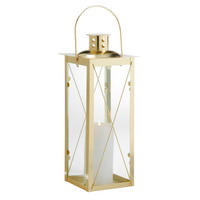 LATERNA - zlate barve, Basics, kovina (12/12/30cm)