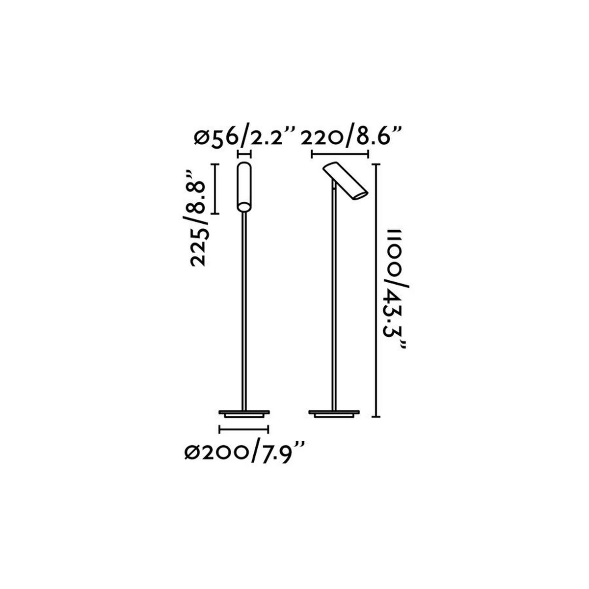 STEHLEUCHTE 22/5.6/110 cm   - Champagner/Bronzefarben, Design, Metall (22/5.6/110cm)
