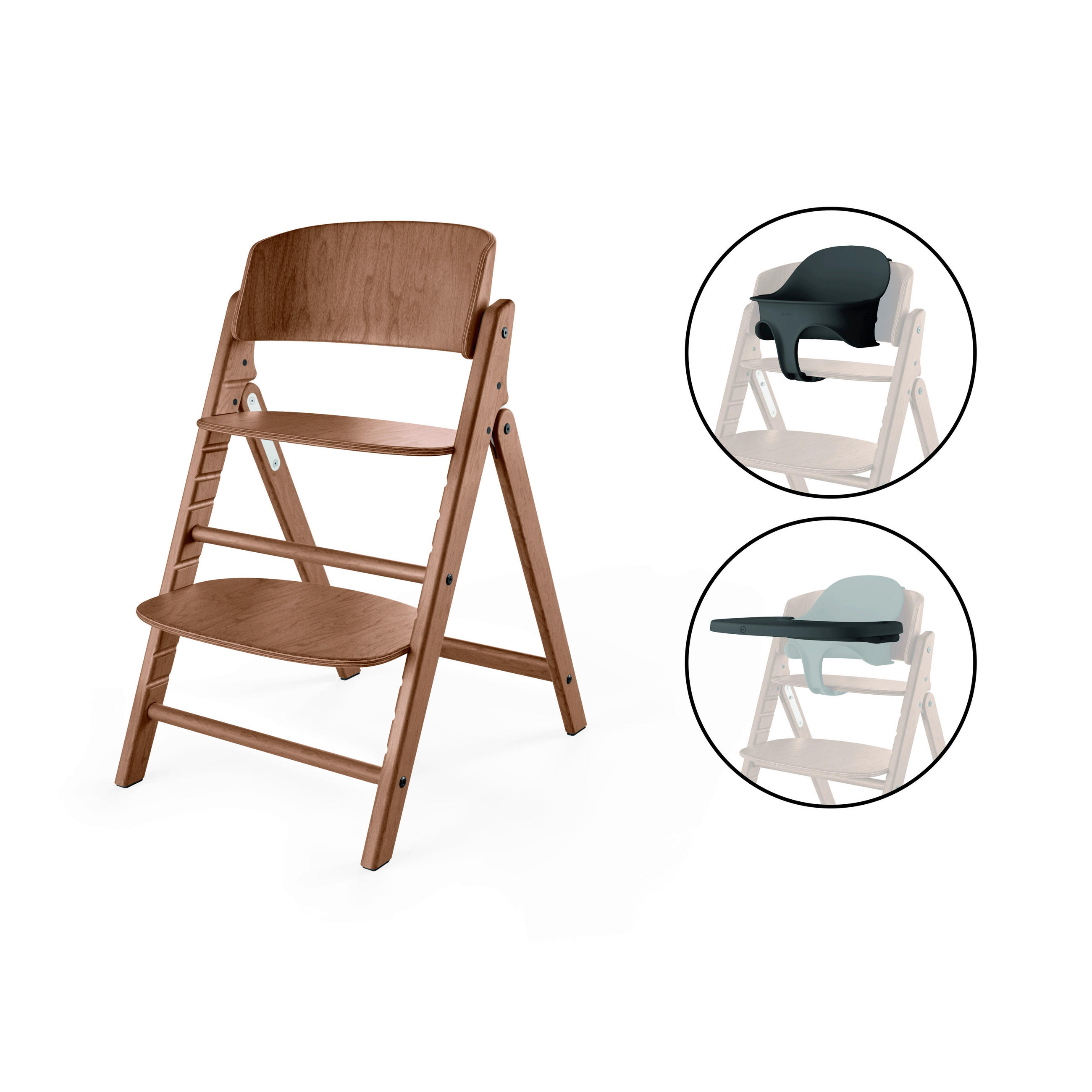 HOCHSTUHL Click&Fold 3 in 1 Hellbraun All Natural Dark  - Hellbraun, Basics, Holz/Kunststoff (69,9/47,3/84,3cm) - cybex GOLD