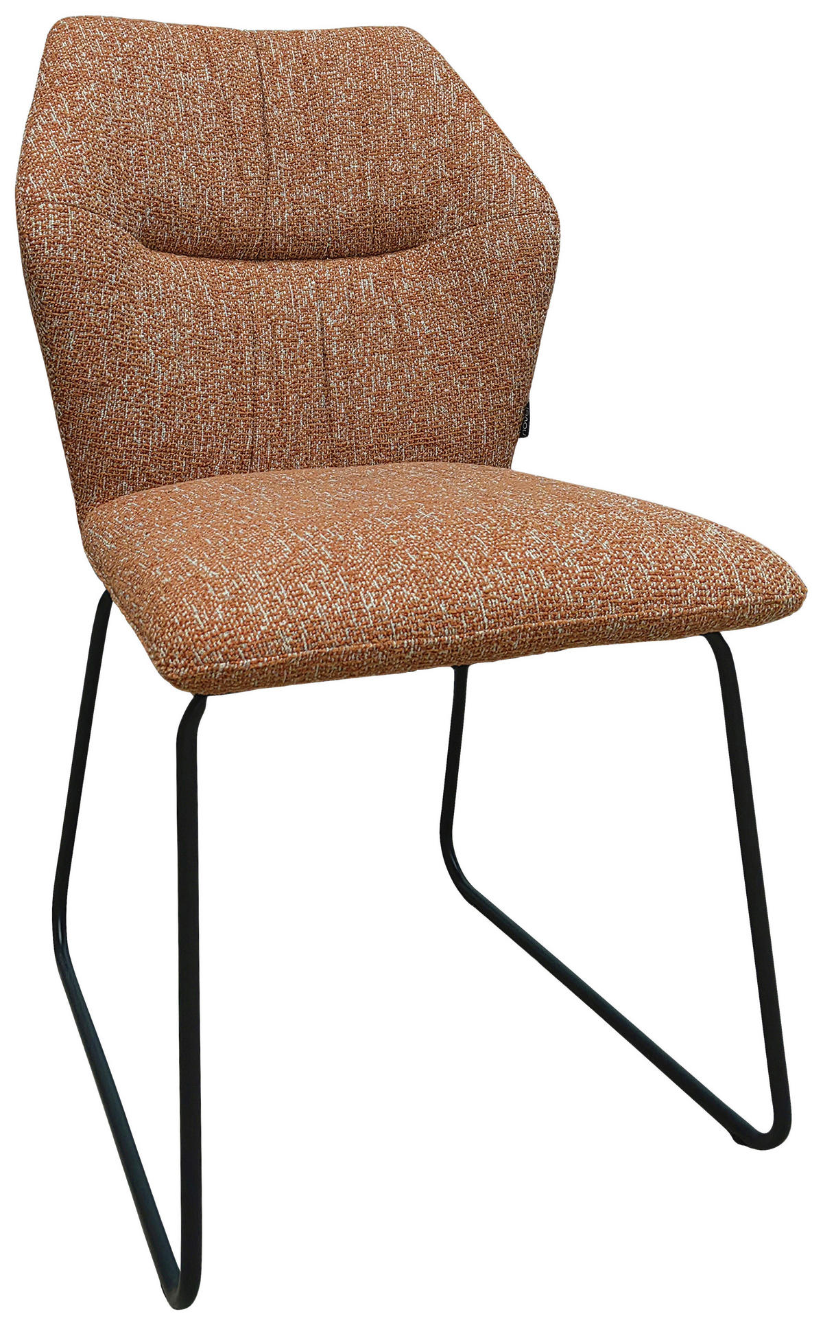 STUHL - Schwarz/Orange, Design, Textil/Metall (49/89,5/65cm) - Novel