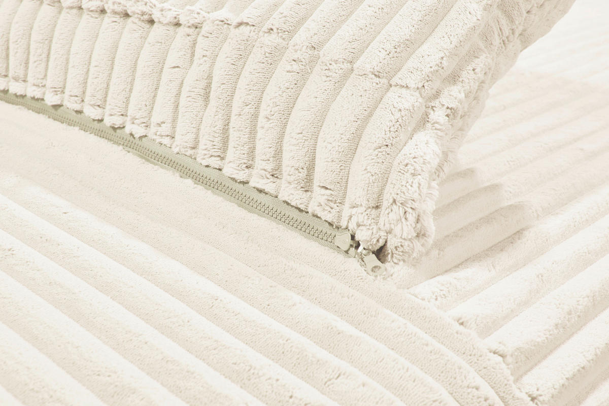 SCHLAFSOFA  mit Cord Weiß  - Schwarz/Weiß, KONVENTIONELL, Kunststoff/Textil (211/96/105cm) - Carryhome