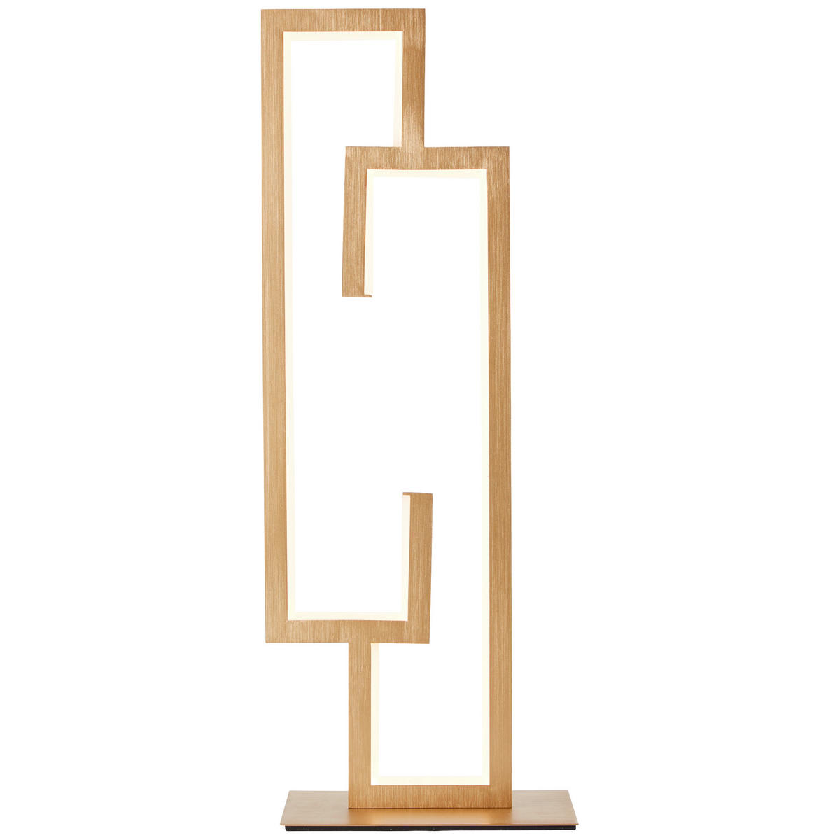 STOLNÍ LED LAMPA,  - barvy zlata/barvy hliníku, Basics, kov/plast (58,5/21/14cm)