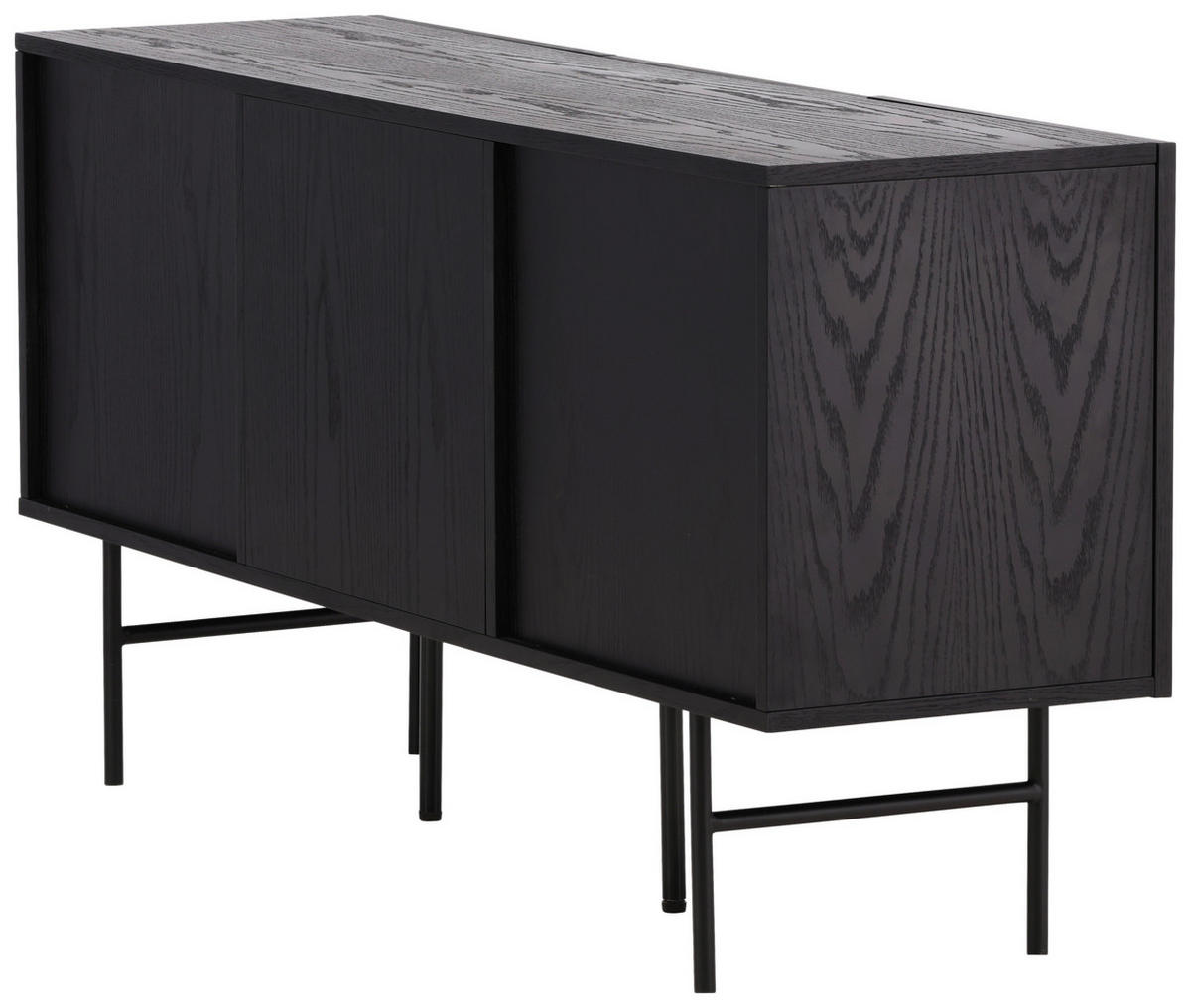 SIDEBOARD 150/75/42 cm  - svart, Design, metall/trämaterial (150/75/42cm) - Livetastic