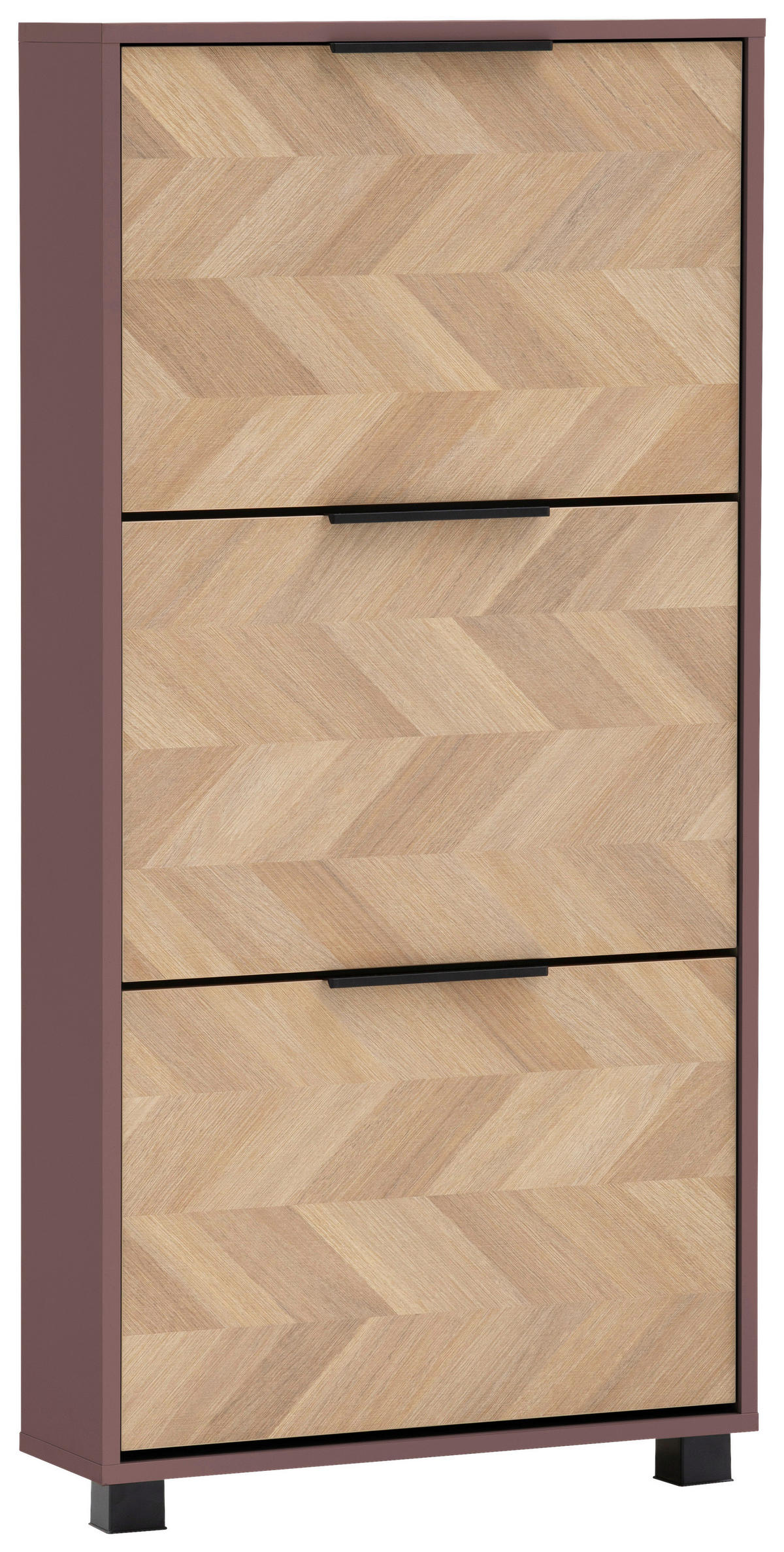 SCHUHKIPPER  in 59,8/124,5/19,55 cm  - Eichefarben/Mauve, Design, Holzwerkstoff/Kunststoff (59,8/124,5/19,55cm) - MID.YOU