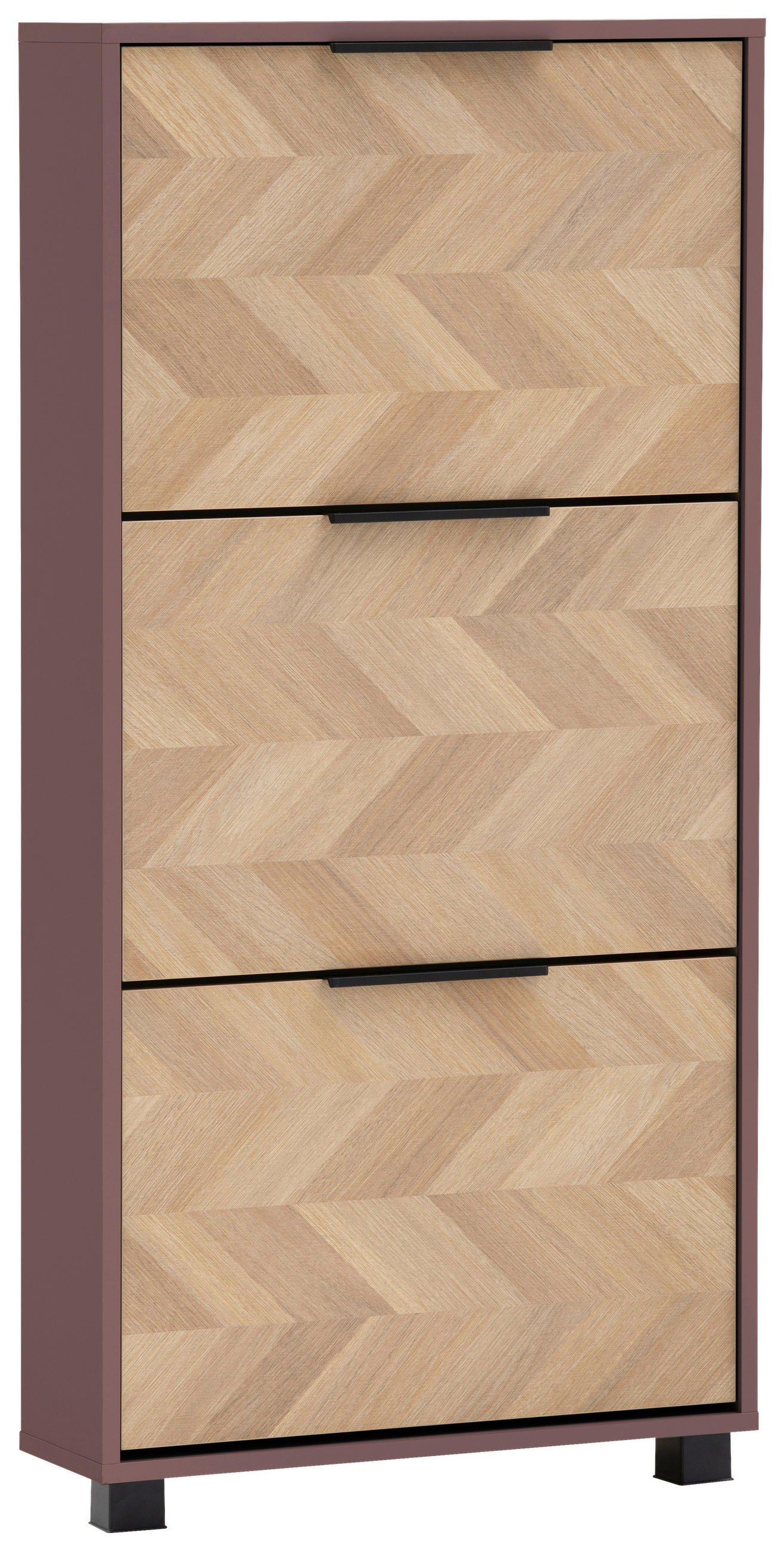 Mid.you Schuhkipper Mauve, Eiche 59.8x124.5x19.55 cm