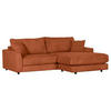 ECKSOFA Kupferfarben Cord  - Schwarz/Kupferfarben, Design, Kunststoff/Textil (240/175cm) - Landscape