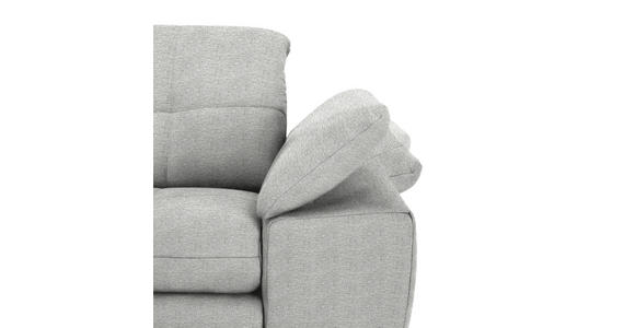 ECKSOFA  in Webstoff Platinfarben  180/265 cm  - Platinfarben/Schwarz, Design, Textil/Metall (180/265cm) - Carryhome