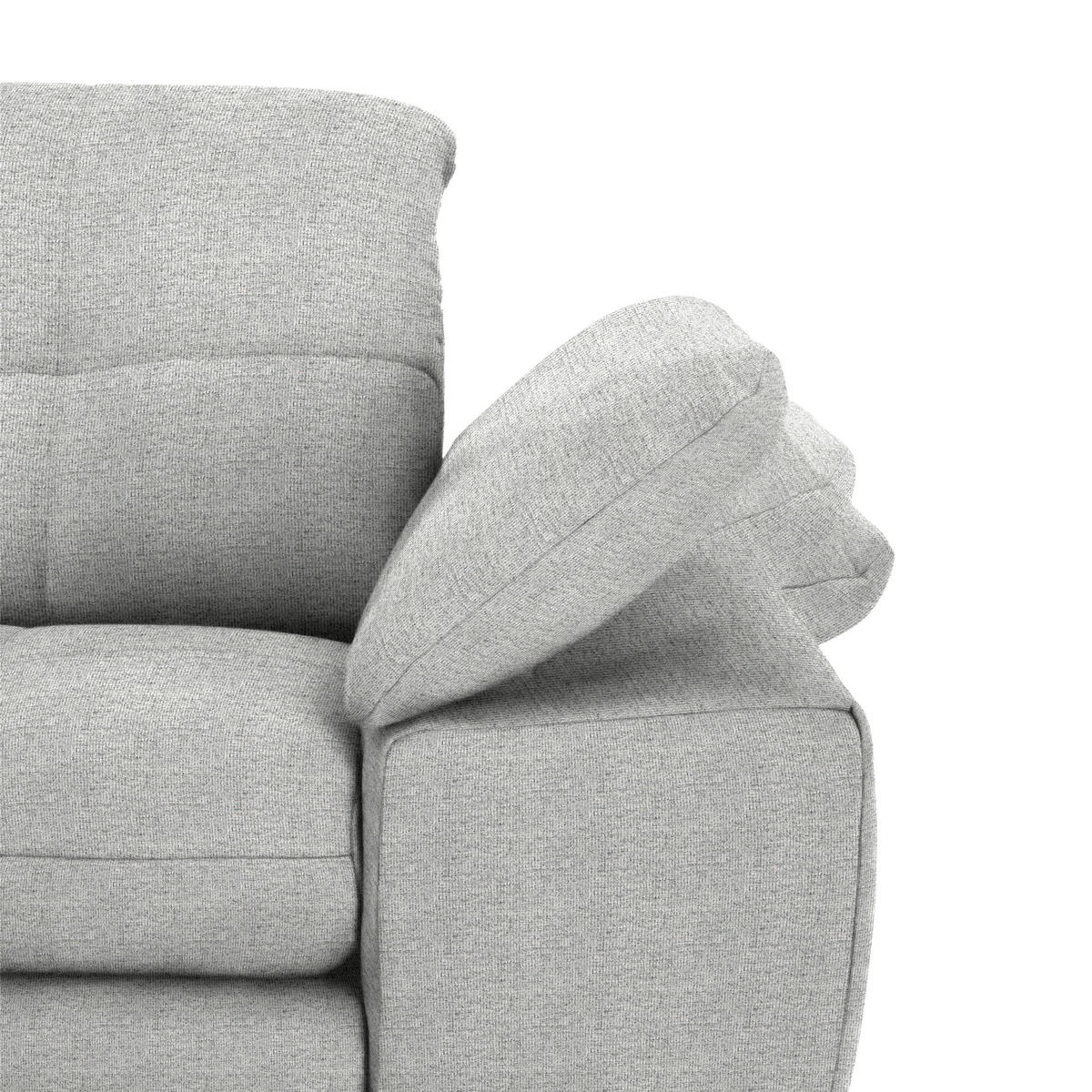 ECKSOFA  in Webstoff Platinfarben  180/265 cm  - Platinfarben/Schwarz, Design, Textil/Metall (180/265cm) - Carryhome