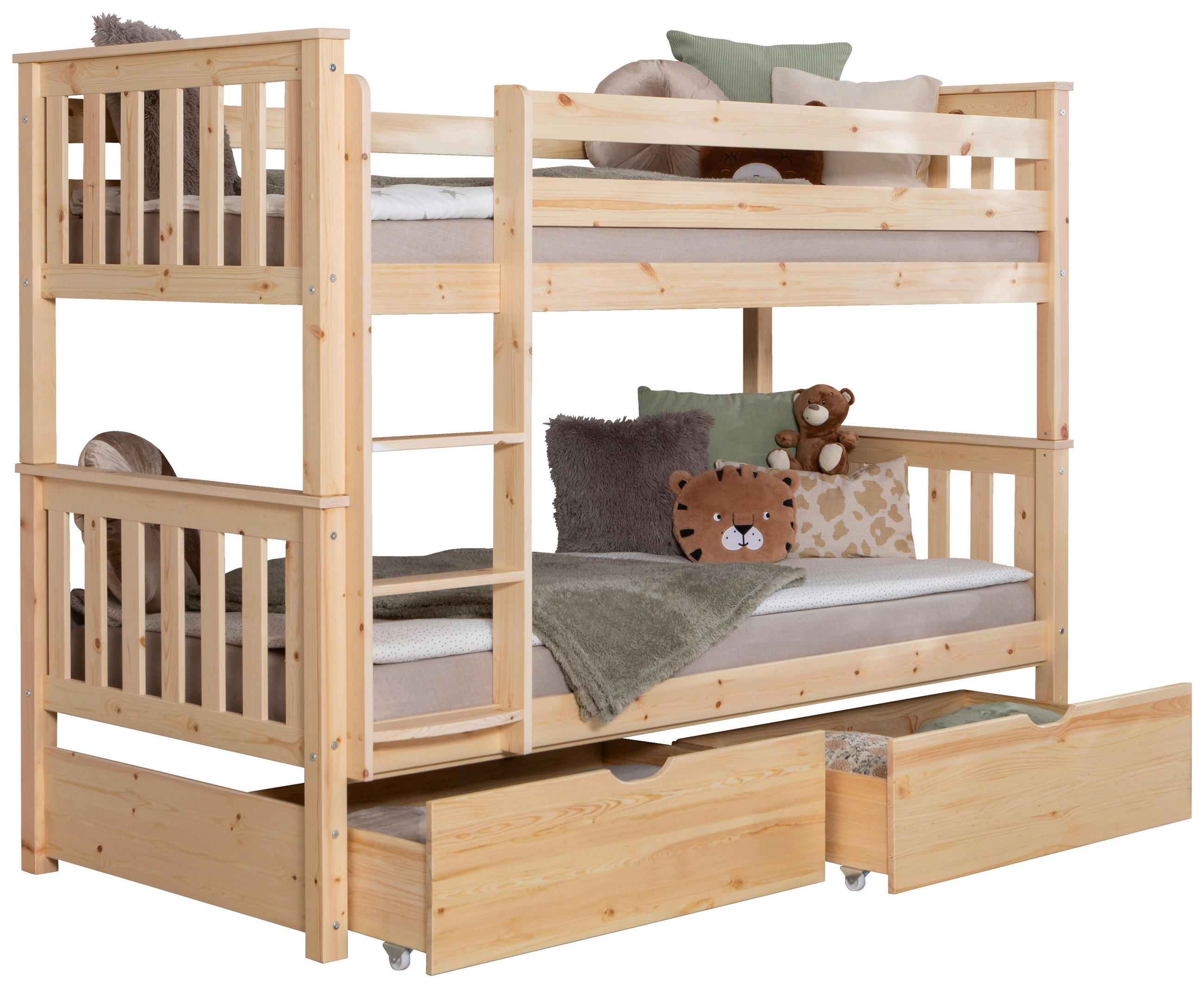 ETAGENBETT - Naturfarben, MODERN, Holz (90/200cm) - MID.YOU