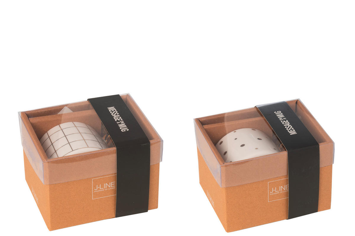 TASSE 320 ml  - Weiss/Goldfarben, Basics, Keramik (12/8,5/8,5cm) - Ambia Home