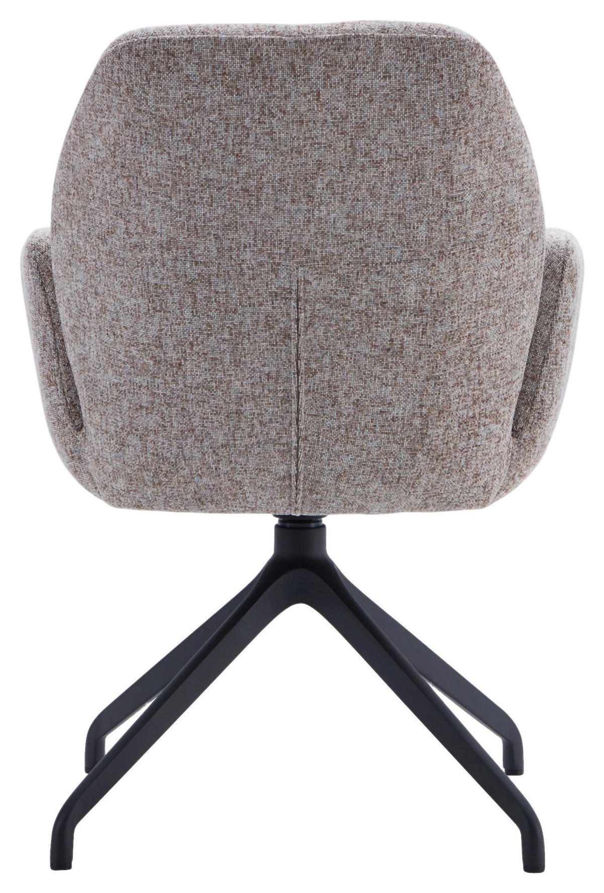 ARMLEHNSTUHL  Sitzfläche 360° drehbar, automatische Rückholfunktion Leinenoptik  - Beige/Schwarz, Design, Textil/Metall (62/89/63cm) - Dieter Knoll