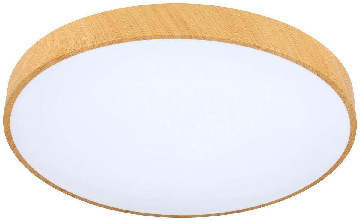 LED-DECKENLEUCHTE - Naturfarben/Weiß, Trend, Kunststoff/Metall (50/13cm) - Novel