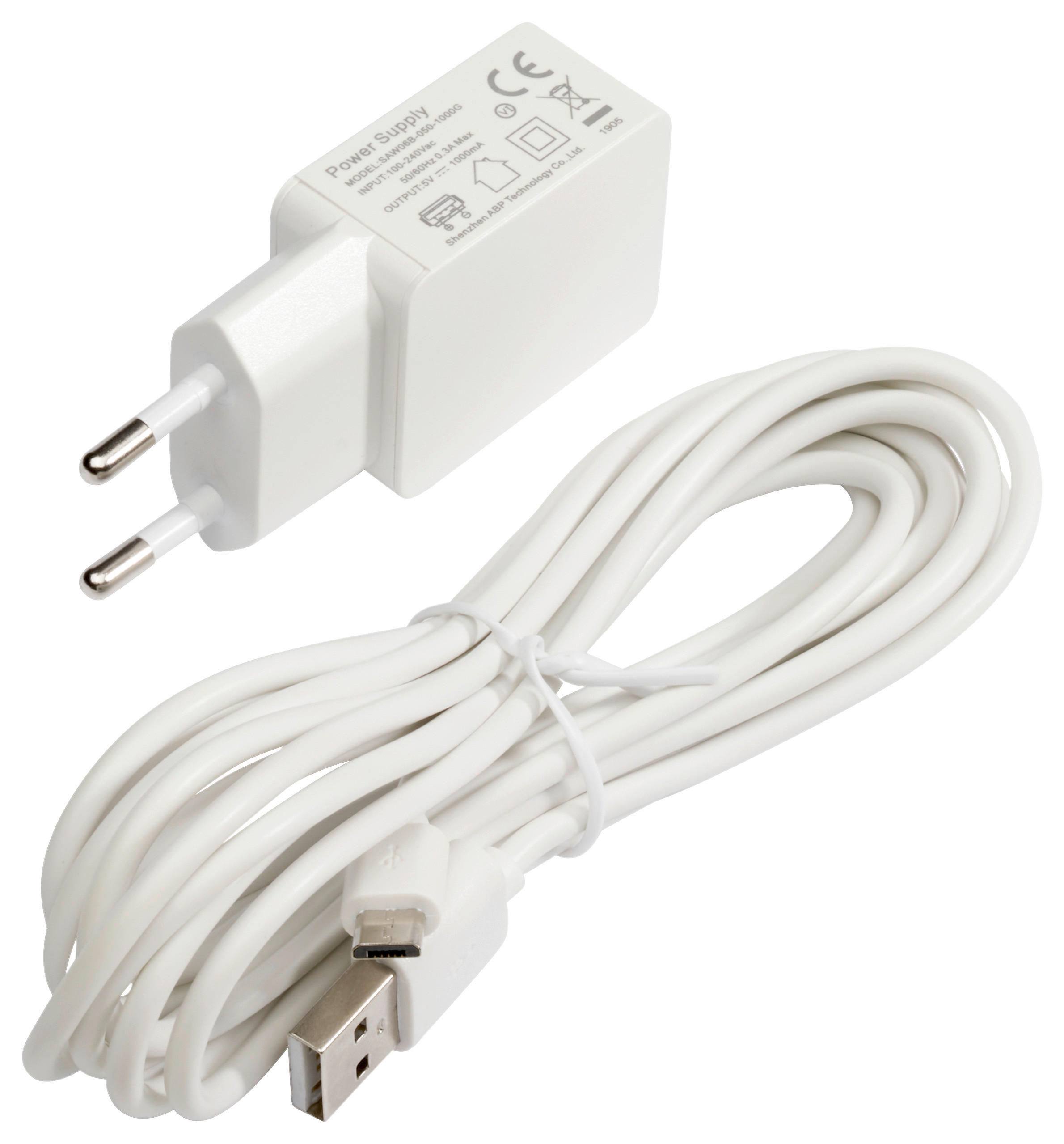 USB-LADEKABEL - Weiß, Basics (16/6/2cm) - Homeware