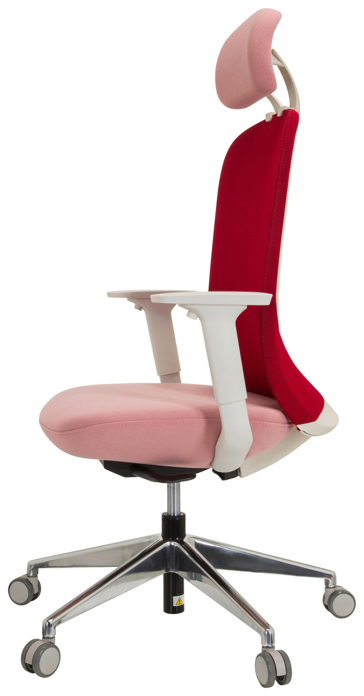 OTOČNÁ ŽIDLE, síťovina, plochá tkanina, růžová, bílá - bílá/růžová, Moderní, kov/textil (68/130/60cm) - MID.YOU