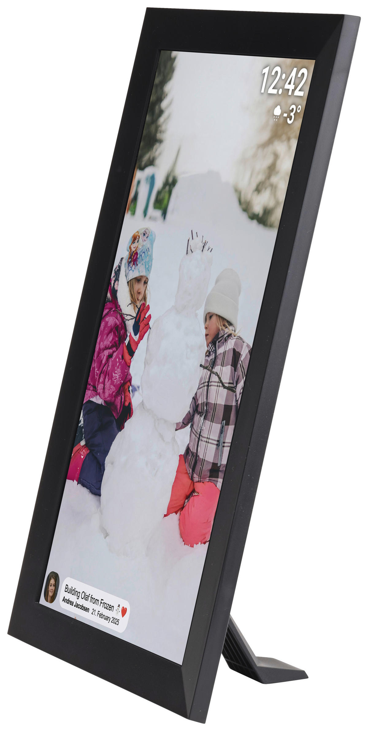 DIGITALER BILDERRAHMEN - Schwarz, Design, Kunststoff (39,6/24,5/2,7cm) - DENVER