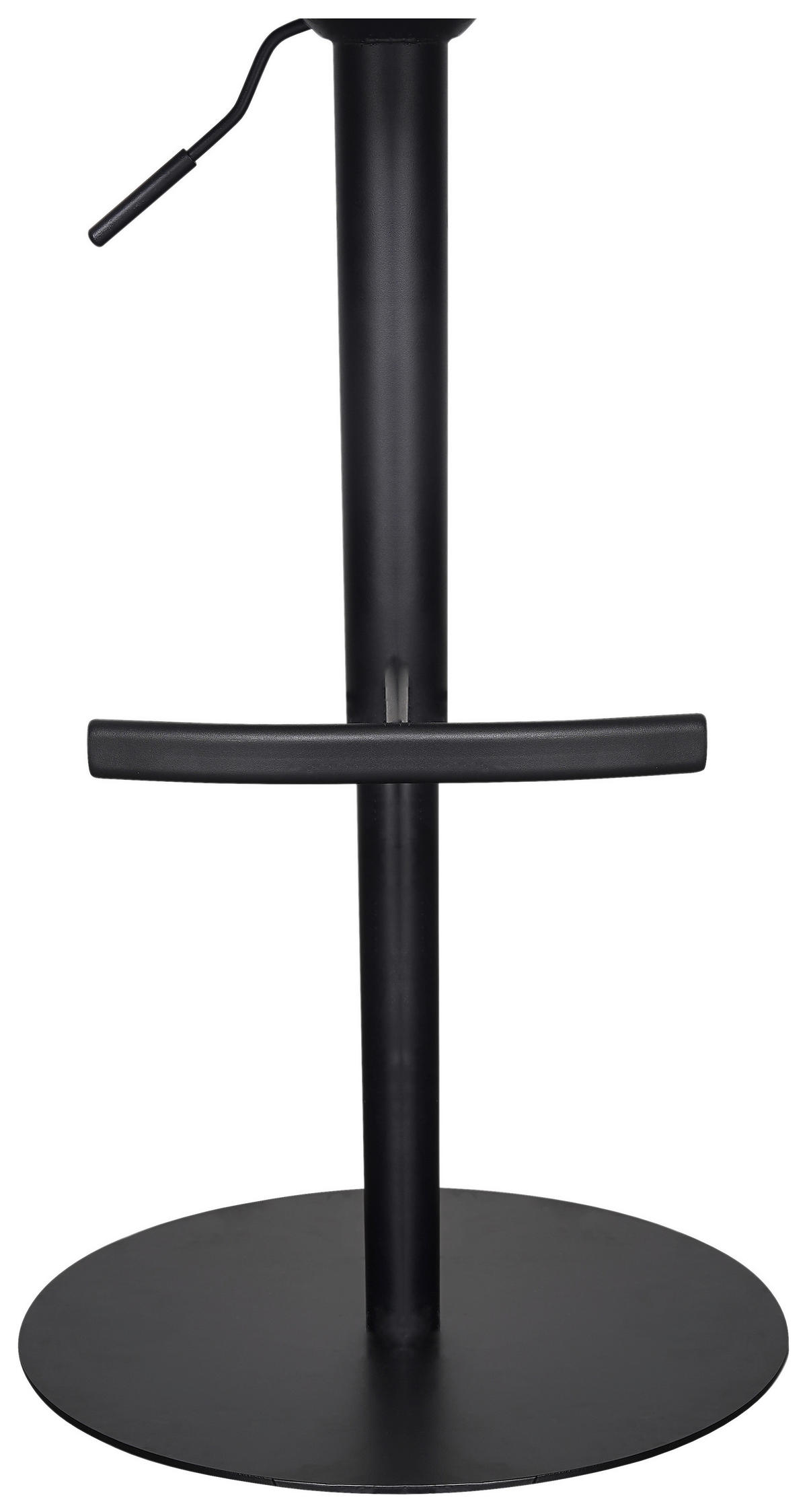 BARHOCKER in Grau, Schwarz  - Schwarz/Grau, MODERN, Leder/Metall (43/92/113/51,5cm) - Livetastic