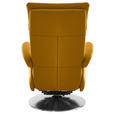 RELAXSESSEL in Leder Currygelb  - Currygelb/Edelstahlfarben, Design, Leder/Metall (78/112/85cm) - Cantus