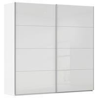 SCHWEBETÜRENSCHRANK 226/223/68 cm 2 Tür(en)-türig Weiß  - Alufarben/Weiß, Design, Glas/Holzwerkstoff (226/223/68cm) - Xora