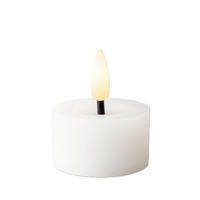 TEELICHT MIT LED  - Weiß, Basics, Kunststoff/Paraffin (4,4/5,2cm) - Ambia Home