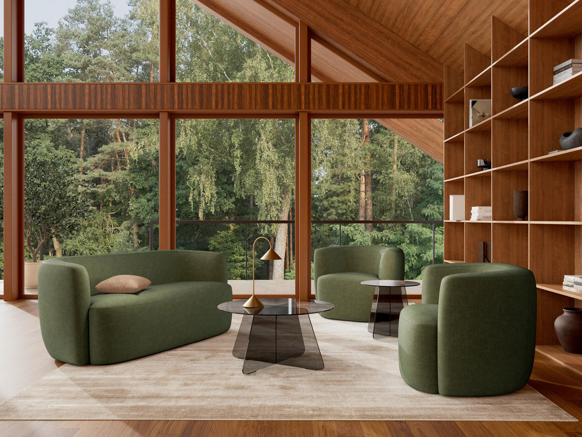 SOFFBORD i glas 80/80/40 cm  - grå, Design, glas (80/80/40cm) - MID.YOU