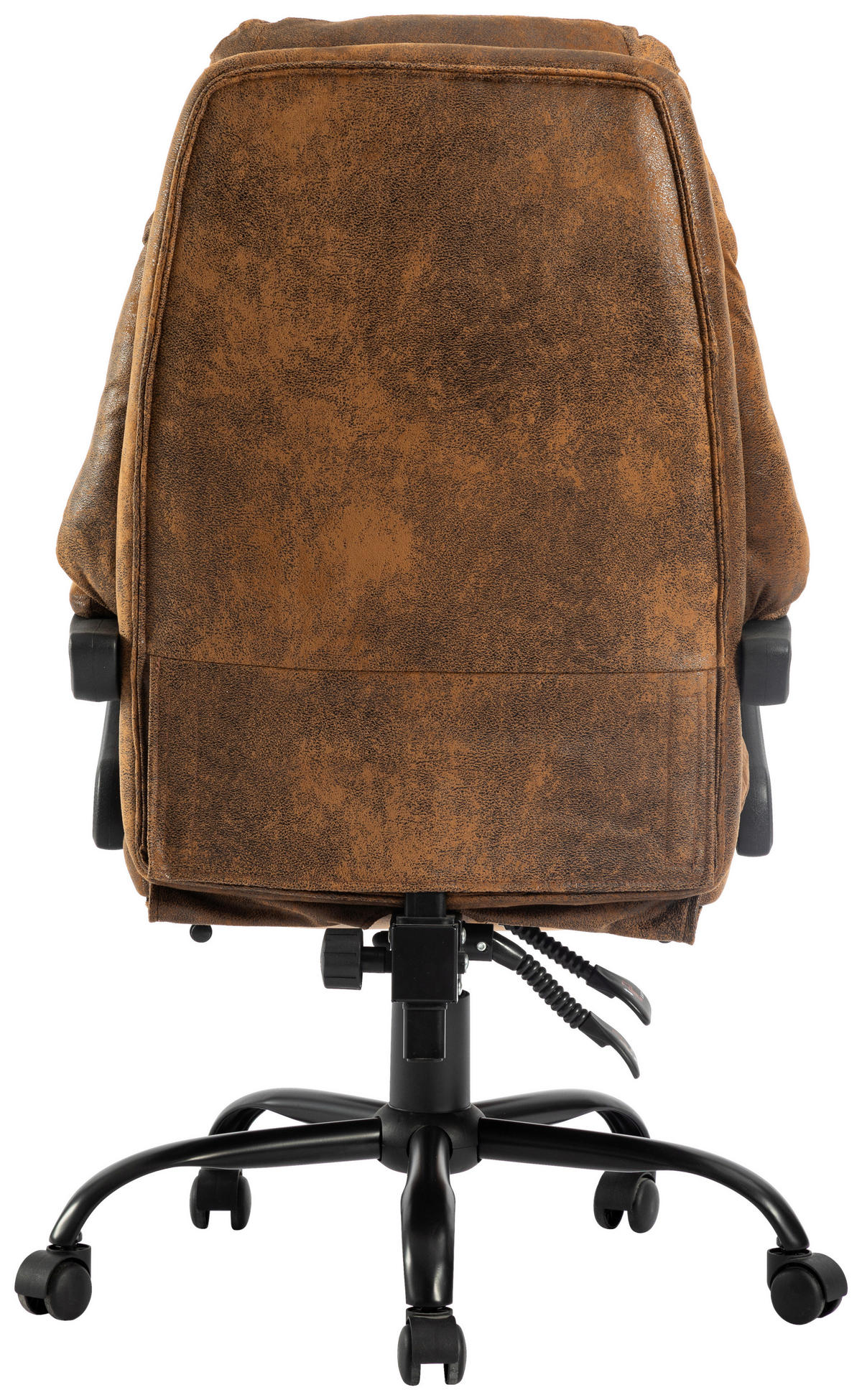 CHEFSESSEL  in Mikrofaser Braun, Schwarz  - Schwarz/Braun, Modern, Kunststoff/Textil (64/114-122/72cm) - MID.YOU